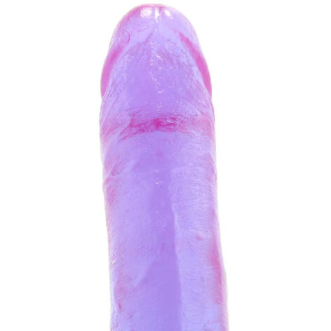 Crystal Jellies 7in Realistic Cock w/Balls Purple, Doc Johnson