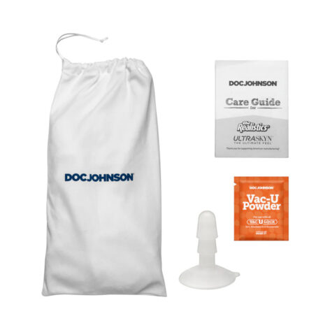 Dan Damage Dildo 10in UltraSkyn w/Balls Beige, Doc Johnson