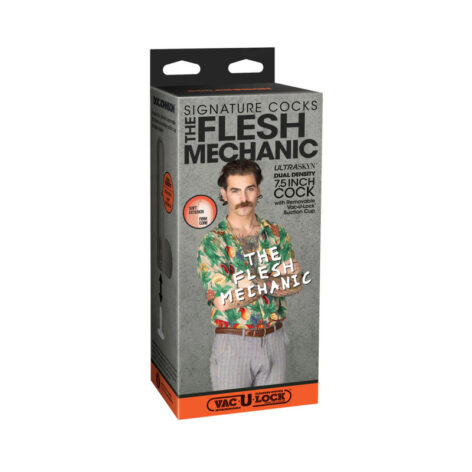 Flesh Mechanic Dildo 7.5in UltraSkyn w/Balls Beige, Doc Johnson
