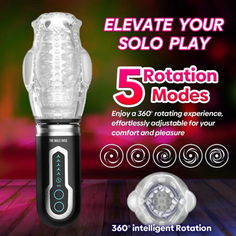 The Male Rose 3 Oral Sex Masturbator Blowjob Simulator Clear