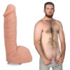 Girthmasterr Dildo 8.5in UltraSkyn w/Balls Beige, Doc Johnson