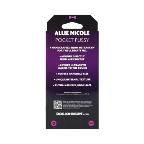 Allie Nicole Pocket Pussy Stroker Vanilla, Doc Johnson