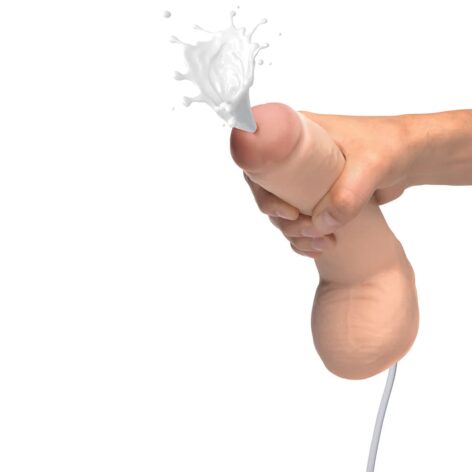 Loadz 10in Dual Density Squirting Dildo w/Balls Light Beige