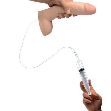 Loadz 10in Dual Density Squirting Dildo w/Balls Light Beige