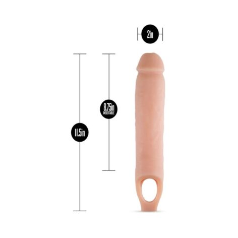 Performance 11.5in Cock Sheath Penis Extender Beige, Blush