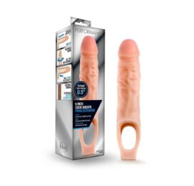 Performance 9in Cock Sheath Penis Extender Beige, Blush