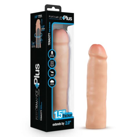 Performance Plus 2in Silicone Penis Xtender Beige, Blush