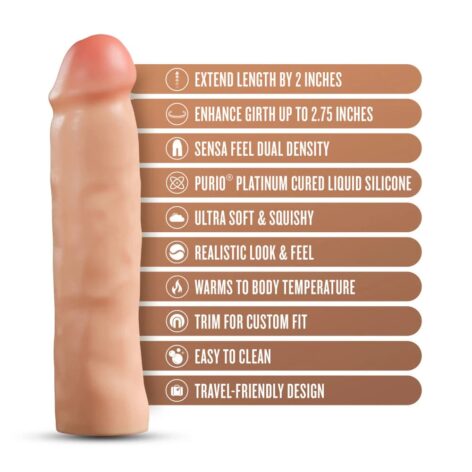 Performance Plus 2in Silicone Penis Xtender Beige, Blush