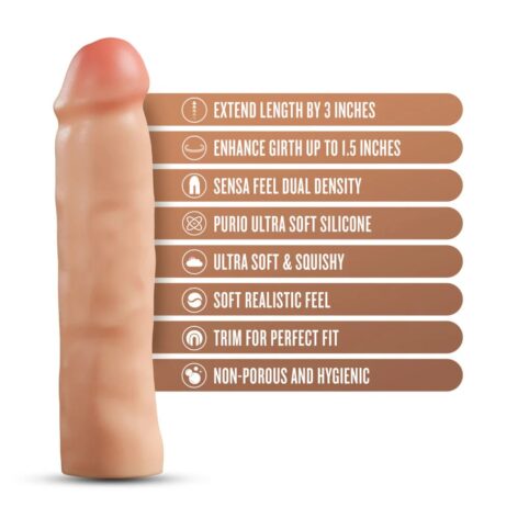 Performance Plus 3in Silicone Penis Xtender Beige, Blush