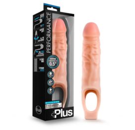 Performance Plus 9in Cock Sheath Penis Extender Beige, Blush