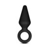 Anal Adventures Loop Plug Silicone Small Black, Blush