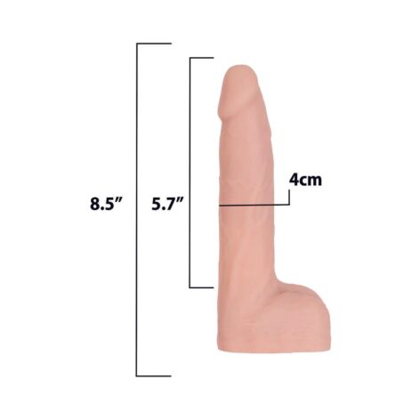 Naked Addiction 8.5" Thrusting Dildo Remote Vanilla, BMS
