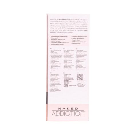 Naked Addiction 8.5" Thrusting Dildo Remote Vanilla, BMS