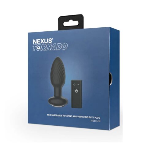 Nexus Tornado Rotating & Vibrating Butt Plug Medium Black