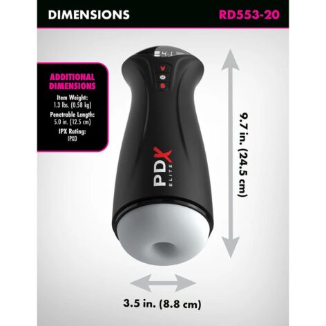 PDX Elite Fap-Gasm Stroker Frosted, Pipedream