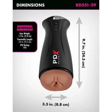 PDX Elite Fuck-Gasm Pussy Stroker Brown, Pipedream
