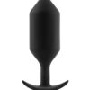 b-Vibe Snug Plug 6 Weighted Silicone Anal Plug Black