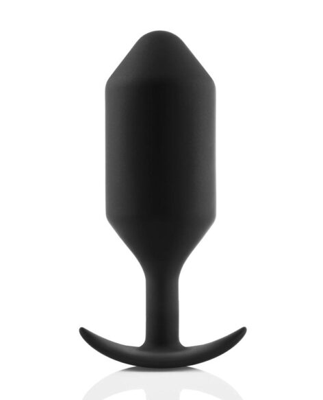 b-Vibe Snug Plug 6 Weighted Silicone Anal Plug Black