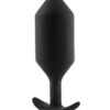 b-Vibe Snug Plug 6 Weighted Silicone Anal Plug Black