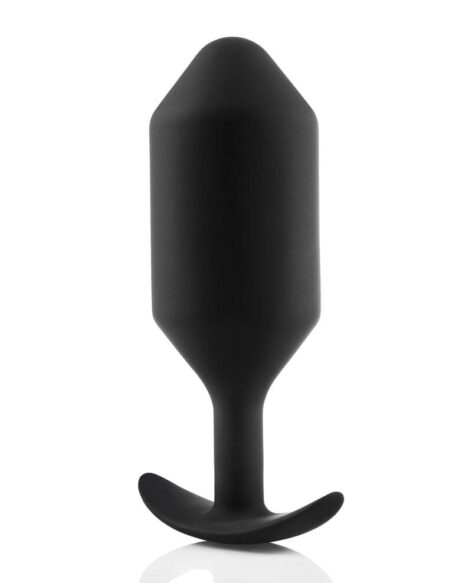 b-Vibe Snug Plug 6 Weighted Silicone Anal Plug Black