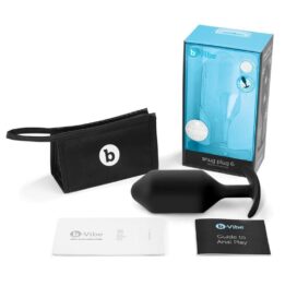 b-Vibe Snug Plug 6 Weighted Silicone Anal Plug Black