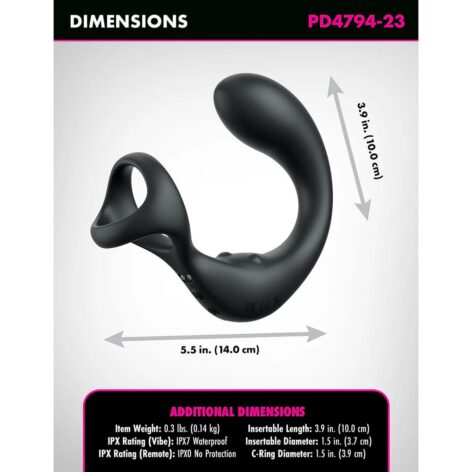 Anal Fantasy Taint-Alizer Prostate Massager Black, Pipedream