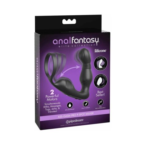 Ass-Gasm Pro P-Spot Milker Prostate Massager Black, Pipedream
