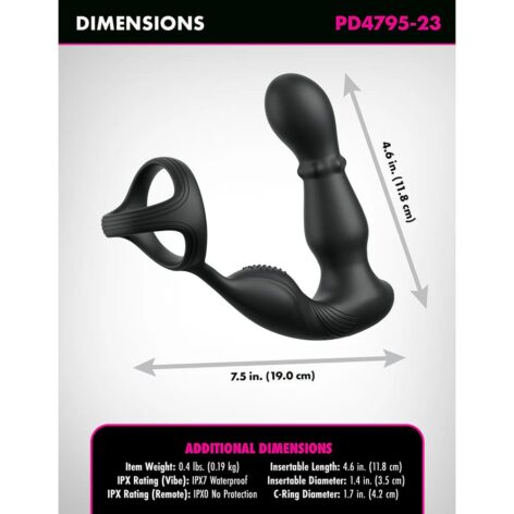 Ass-Gasm Slide & Glide Prostate Massager Black, Pipedream