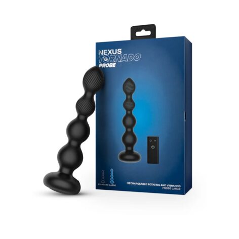 Nexus Tornado Anal Probe Rotating Vibrating Large Black