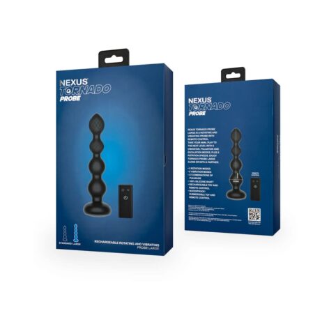 Nexus Tornado Anal Probe Rotating Vibrating Large Black