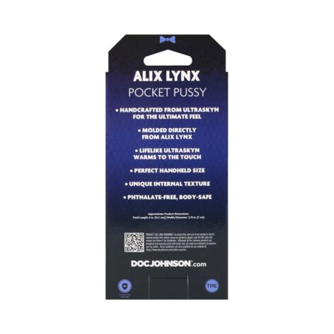 Alix Lynx Pocket Pussy Stroker Vanilla, Doc Johnson