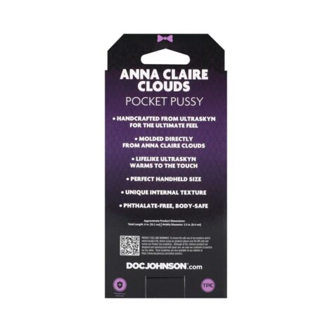 Anna Claire Clouds Pocket Pussy Stroker Vanilla, Doc Johnson