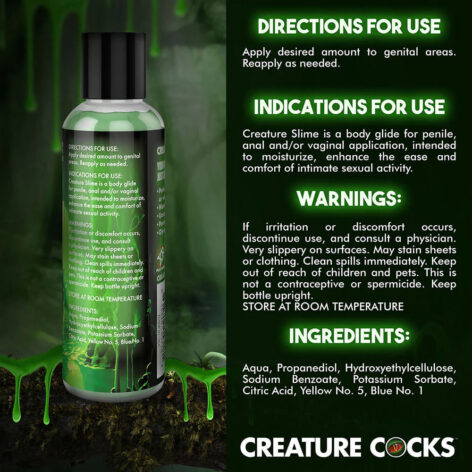 Creature Slime Green Water Based Lubricant 4oz (118ml)