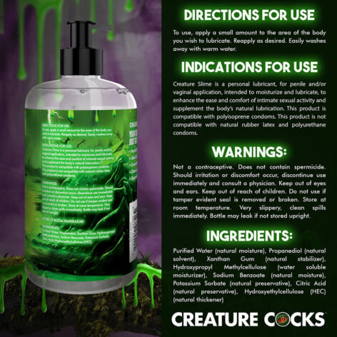 Creature Slime Water Based Lubricant 16oz (473ml)