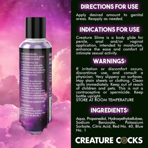 Creature Slime Purple Water Based Lubricant 4oz (118ml)