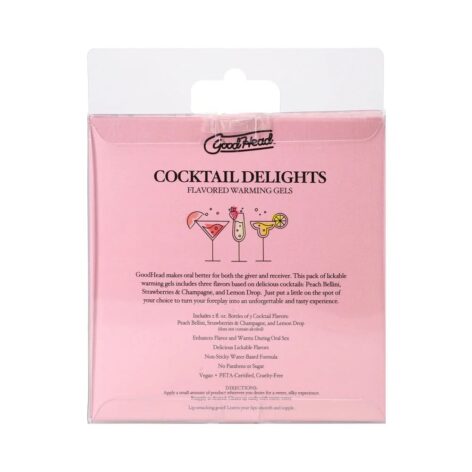 GoodHead Cocktail Delights Flavored Warming Gels 3 Pack