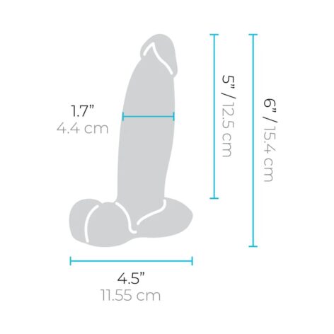 Slipskin 6" Girthy Silicone Dildo w/Balls Mocha, b-Vibe