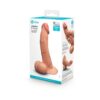 Slipskin 8" Curvy Silicone Dildo w/Balls Mocha, b-Vibe