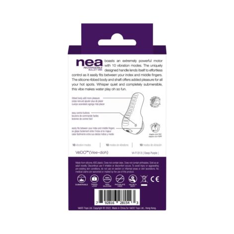 VeDO Nea Rechargeable Bullet Vibe Purple Silicone