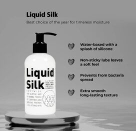 Liquid Silk Water Based Lubricant 8.45oz (250ml)