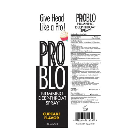 Pro Blo Numbing Deep Throat Spray Cupcake 1oz (29ml)