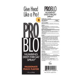 Pro Blo Numbing Deep Throat Spray Peach 1oz (29ml)