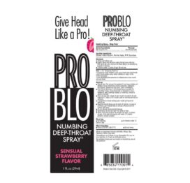 Pro Blo Numbing Deep Throat Spray Strawberry 1oz (29ml)