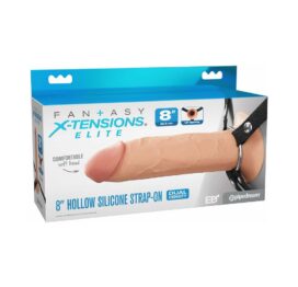 Fantasy X-Tensions Elite 8" Hollow Silicone Strap-On Light