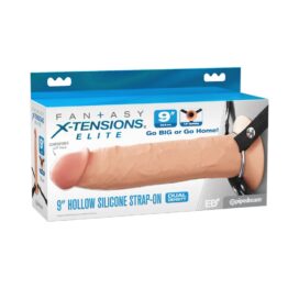 Fantasy X-Tensions Elite 9" Hollow Silicone Strap-On Light