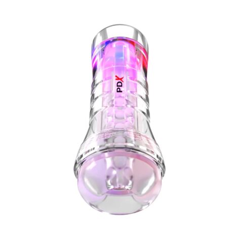 PDX Elite ViewTube XXL LED See-Thru EZ-Grip Stroker Clear