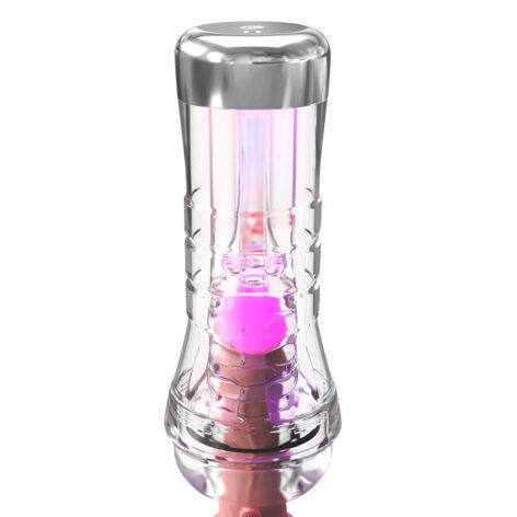 PDX Elite ViewTube XXL LED See-Thru EZ-Grip Stroker Clear