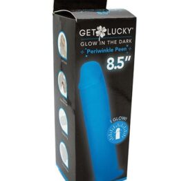 Get Lucky Glow in the Dark Periwinkle Peen 8.5" Dildo
