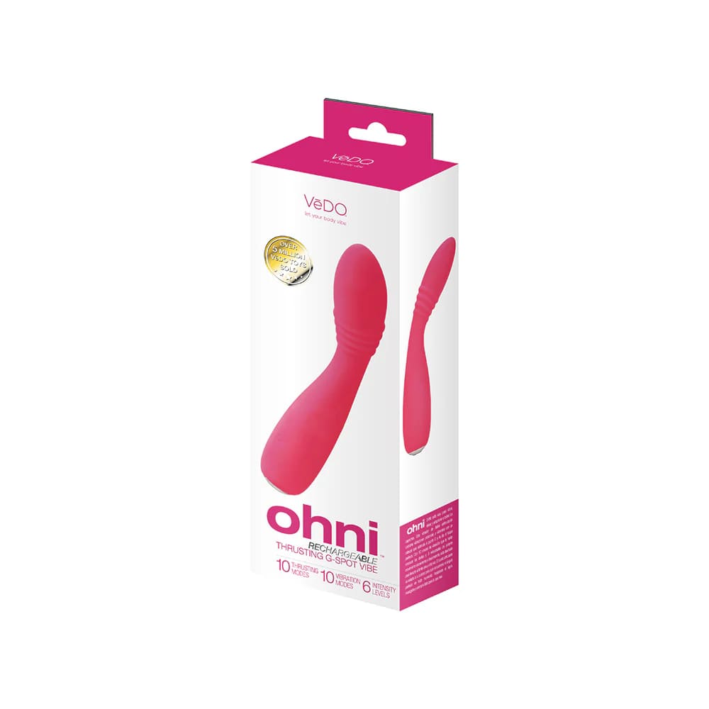 VeDO Ohni Rechargeable G-Spot Thrusting Vibe Pink | Satisfaction.com