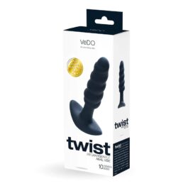 VeDO Twist Rechargeable Anal Vibe Plug Black Silicone